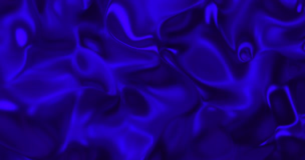 Blue Lava Silk Background Glamour Satin Texture Rendering Loop Magical — Stock Video