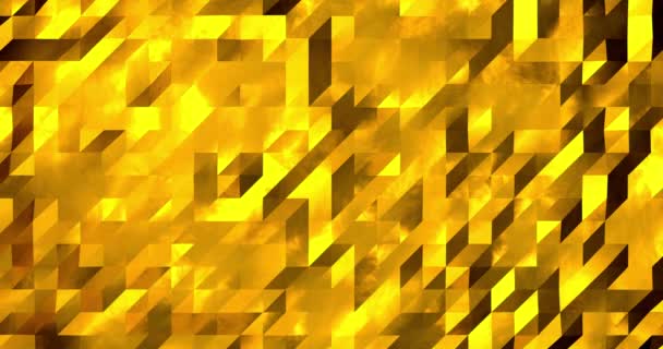 Pola Geometri Emas Abstrak Latar Belakang Mosaik Metall Untuk Wallpaper — Stok Video