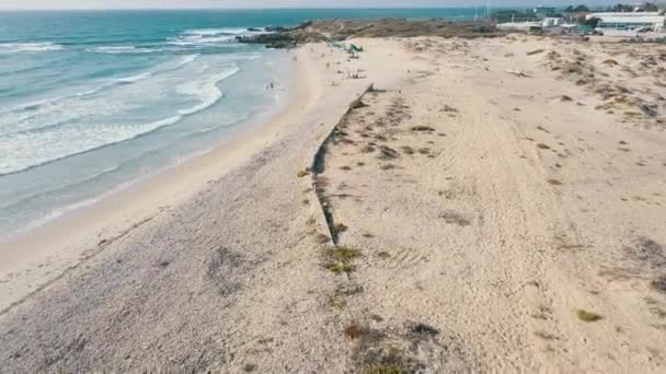 Israël Plage Panorama Vue Aérienne Vue Aérienne Plage Méditerranéenne Moyen — Video