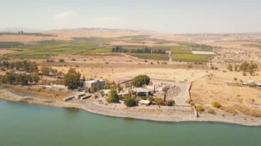 On iki havarinin Ortodoks Kilisesi. Celile Denizi. Capernaum. Hava yörüngesi