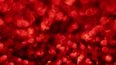 Kırmızı Mutlu Noeller sihirli Bokeh arka planı aydınlatıyor. Cazibeli Sevgililer Günü duvar kâğıdı. Yılbaşı, yıldönümü kutlamaları ve düğün törenleri için gösterişli full HD video..