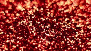 Kızıl Sihirli Mutlu Noeller geçmişi. Cazibeli Sevgililer Günü duvar kâğıdı. Parlak konfeti dokusu. Yeni yıl için tam HD video, yıldönümü kutlaması ve düğün töreni.