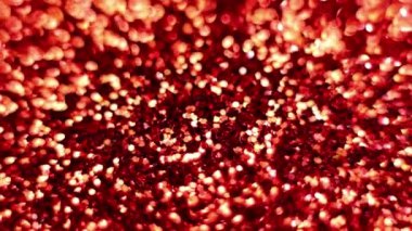 Kızıl Sihirli Mutlu Noeller geçmişi. Cazibeli Sevgililer Günü duvar kâğıdı. Parlak konfeti dokusu. Yeni yıl için tam HD video, yıldönümü kutlaması ve düğün töreni.