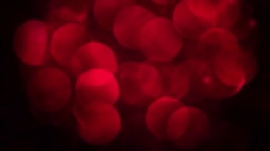 Kırmızı Mutlu Noeller sihirli Bokeh arka planı aydınlatıyor. Cazibeli Sevgililer Günü duvar kâğıdı. Yılbaşı, yıldönümü kutlamaları ve düğün törenleri için gösterişli full HD video..
