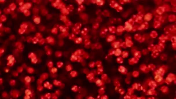 Rouge Joyeux Noël magique bokeh lumières fond. Glamour joyeux papier de valentines jour. Luxe brillant Full HD vidéo pour le Nouvel An, Célébration unniversaire et de la cérémonie de mariage.