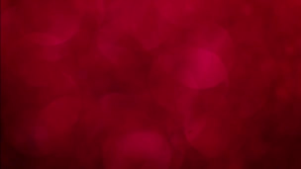 赤いメリークリスマス魔法のボケライトの背景 グラマラス幸せなバレンタインデーの壁紙 — ストック動画