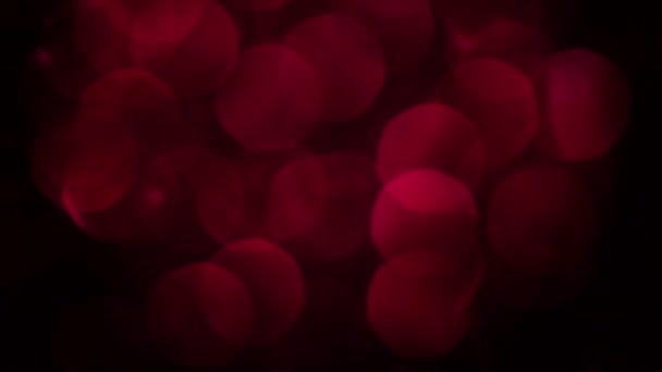 Rouge Joyeux Noël Magique Bokeh Lumières Fond Glamour Joyeux Papier — Video