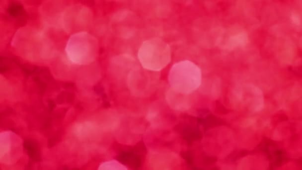 Red Merry Christmas Magiska Bokeh Ljus Bakgrund Glamour Glad Alla — Stockvideo