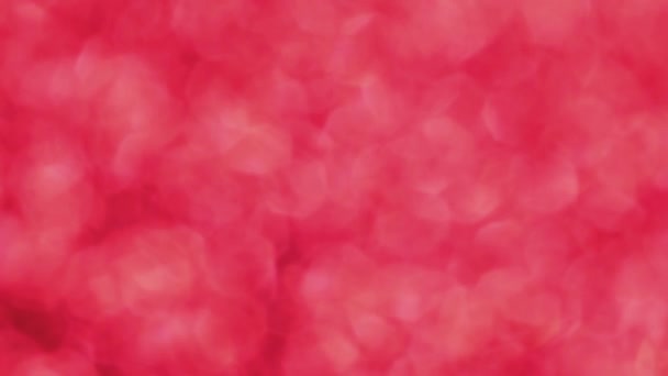 Rosso Buon Natale Magico Bokeh Luci Sfondo Glamour Happy Valentines — Video Stock
