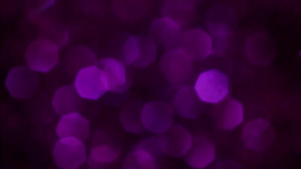 Violetta Buon Natale Magico Bokeh Notte Luci Sfondo Carta Regalo — Video Stock