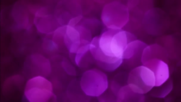 Violett God Jul Magiska Bokeh Natt Ljus Bakgrund Glamour Lyx — Stockvideo