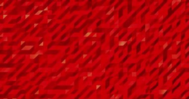 Soyut üç boyutlu geometrik desen. Mozaik iş sunumu için arka plan. Çokgen duvar oluşturma döngüsü 4k.