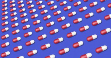 Haplı mavi arka plan. Instagram, facebook, youtube kanalı için parlak bir arkaplan. Canlandırma 3D render, döngü 4k