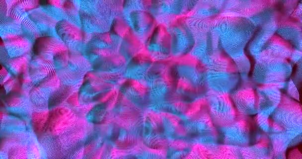 蛍光液体の色を持つネオン背景 紫外線抽象的な青 ピンク色 ループアニメーション4K仮想現実未来デザイン3Dレンダリング — ストック動画