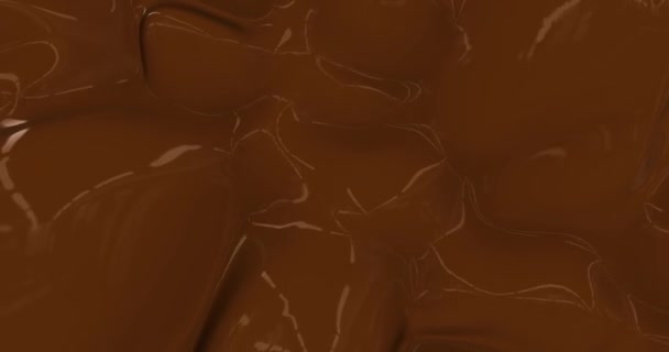 Fondo Líquido Chocolate Caliente Derretida Textura Chocolate Negro Renderizado Textura — Vídeo de stock