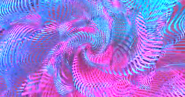 Sfondo Neon Con Colori Fluidi Fluorescenti Blu Astratto Ultravioletto Viola — Video Stock