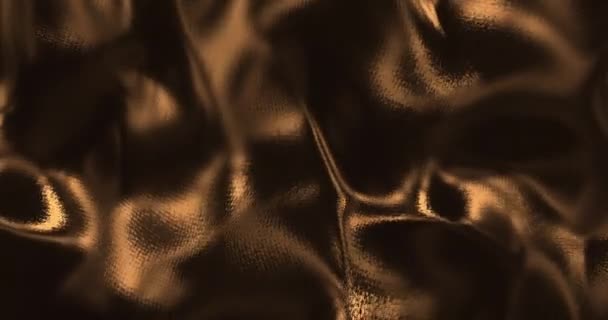 Oro Scintillante Sfondo Seta Glamour Satin Texture Rendering Loop Magico — Video Stock