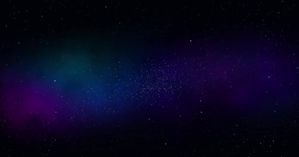 Weltraum Hintergrund Kamera Fliegt Durch Den Nebel Die Sterne Sind — Stockvideo