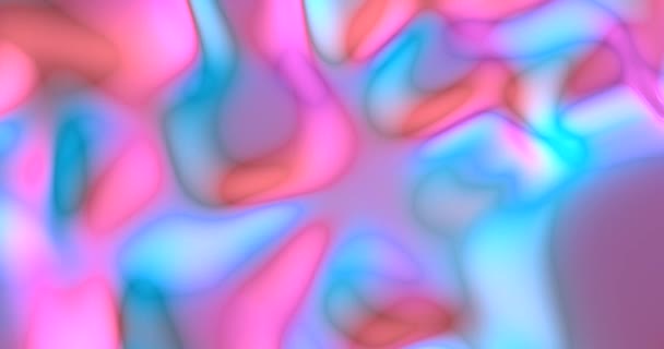 Неоновый Фон Флуоресцентными Жидкостными Цветами Ультрафиолетовый Голубой Фиолетовый Розовый Цикл — стоковое видео