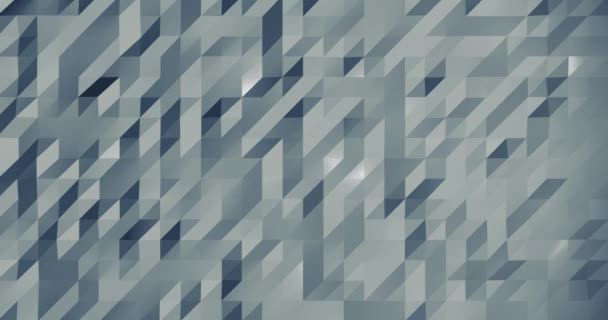 概要3D幾何学模様 ビジネスプレゼンテーションのためのモザイク金属背景 多角形の壁レンダリングループ4K — ストック動画