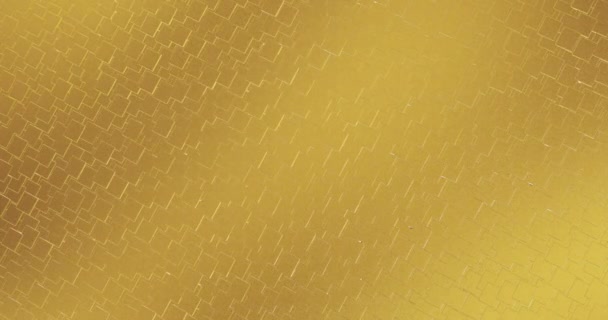 Abstraktní Geometrické Zlaté Pozadí Fólie Dlaždice Textura Bezešvé Smyčky Pozadí — Stock video