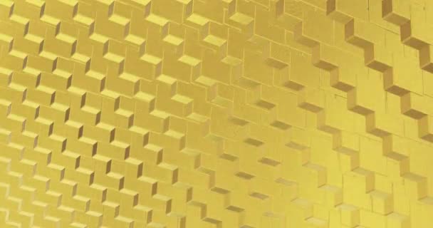 Абстрактная Геометрическая Золотистая Фоновая Плитка Текстурирует Безseamloop Фон Цифровая Поверхность — стоковое видео