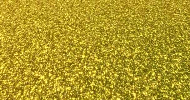 Golden Glitter Stof Achtergrond Voor Festival Feest Evenement Gouden Glamur — Stockvideo