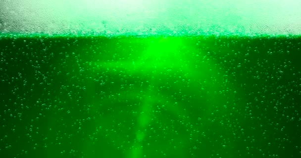 Patrick Day Green Beer Pozadí Čočkou Světlice Slavnostní Večírek Hospodě — Stock video