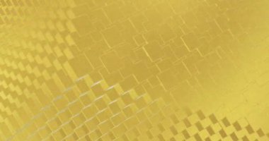Soyut geometrik altın arka plan folyo döşeme dokusu dikişsiz döngü arka plan. Dijital 3D yüzey. Hareket grafiği.