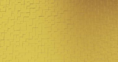 Soyut geometrik altın arka plan folyo döşeme dokusu dikişsiz döngü arka plan. Dijital 3D yüzey. Hareket grafiği.