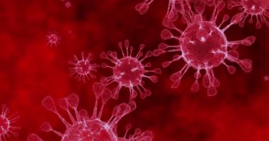 Coronavirus hücreleri COVID-19 bulaşıcı hastalıklar. Hastalığın hızlı yayılması. Yüksek konsantrasyonda koronavirüs. 3B görüntüleme döngüsü 4k