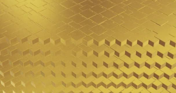 Абстрактная Геометрическая Золотая Фоновая Фоновая Плитка Текстура Бесшовная Петля Фон — стоковое видео