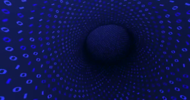 Neon Cyfrowy Tunel Binarny Bezproblemowe Tło Pętli Dla Sieci Big — Wideo stockowe