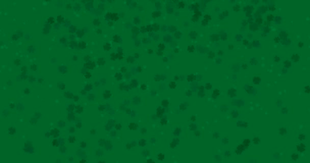 Patrick Day Hintergrund Mit Fallendem Shamrock Blatt Muster Für Eine — Stockvideo