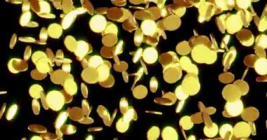 Bozukluklar yavaş çekimde düşer. Düşen yüksek kaliteli paralar