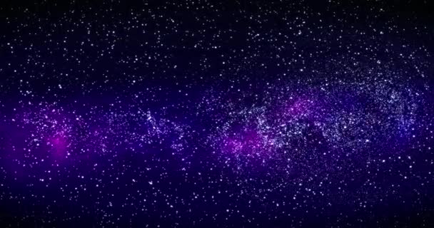 深宇宙の銀河 渦巻銀河 天の川のアニメーション 宇宙の星のフィールドと星雲を飛んで 回転する渦巻銀河 3Dレンダリングを明らかにしました — ストック動画