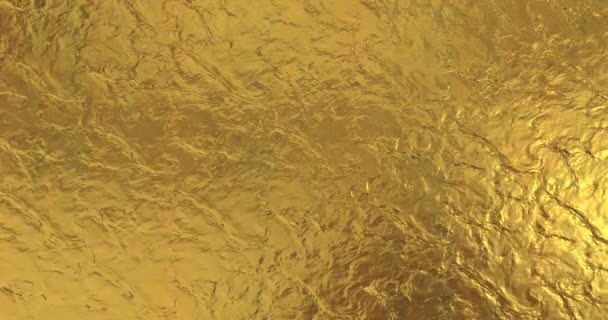 Golden Foil Background Magical Happy New Year Texture Rendering Loop — Stock Video