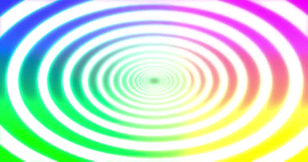 Résumé spiral psihodelic tunnel background. Boucle sans couture animation 4k. Réalité virtuelle design futur rendu 3d. Différentes couleurs arc-en-ciel.