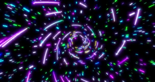 Leuchtende Neonröhren Blaurote Rosa Und Violette Bunte Beleuchtung Nahtlose Loop — Stockvideo