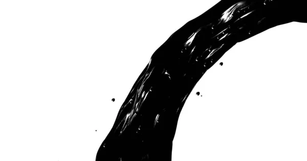 Абстрактний Чорний Потік Масляна Рідина Текстури Руху Графіки Візуалізація — стокове фото