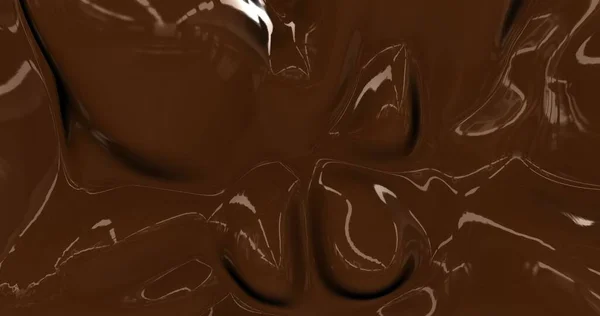 Fundo Chocolate Quente Líquido Textura Chocolate Escuro Derretido Renderização Animação — Fotografia de Stock