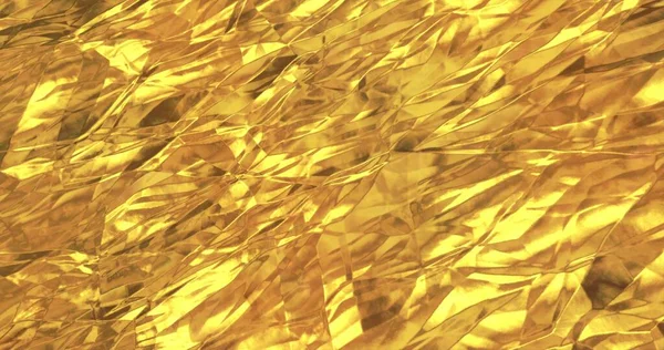 Metaalgoud Behang Gouden Folie Achtergrond Magisch Gelukkig Nieuwjaar Textuur Weergave — Stockfoto