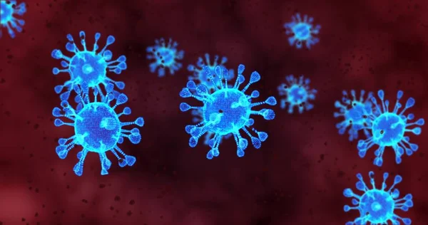 Коронавірусні Клітини Анімаційна Група Вірусів Які Викликають Респіраторні Інфекції Під — стокове фото