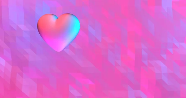 Neonowe Tło Świecącym Nadfioletowym Sercem Imprezę Okazji Walentynek Dzień Matki — Zdjęcie stockowe