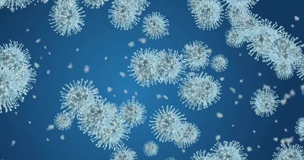 Koronavirové Buňky Skupina Virů Které Způsobují Respirační Infekce Pod Mikroskopem — Stock fotografie