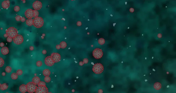 Coronaviruscellen Covid Infectieziekte Snelle Overdracht Verspreidt Ziekte Hoge Concentratie Van — Stockfoto