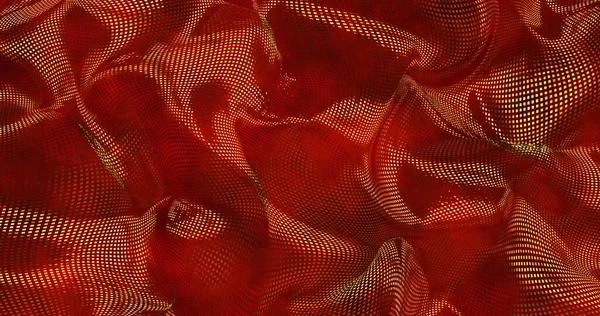 Czerwony Metaliczny Błyszczący Jedwabny Tło Satynowa Konsystencja Renderowania Magiczna Szczęśliwego — Zdjęcie stockowe