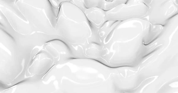 Liquid Abstrato Fundo Branco Textura Brilhante Suave Renderização Fundo Seda — Fotografia de Stock