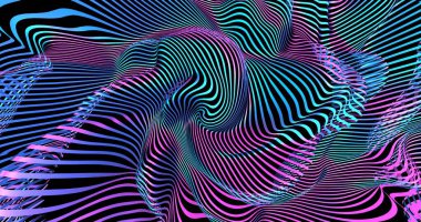Flüoresan sıvı renklerde neon arka plan. Ultraviyole soyut mavi, mor, pembe renk. - Evet. Sanal gerçeklik tasarımı 3D görüntüleme