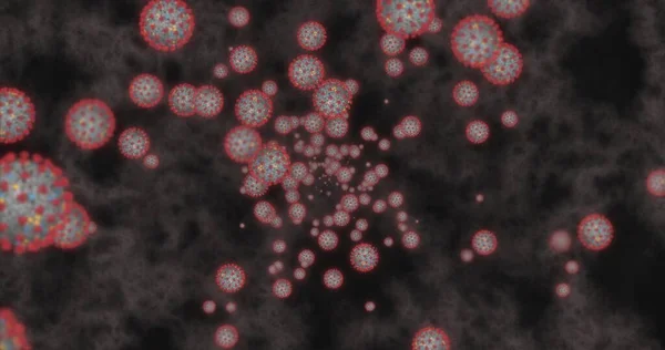 Coronavirus cells COVID-19 Infectious disease. Fast transmission spread disease. High concentration of coronavirus . 3D rendering   3D illustration